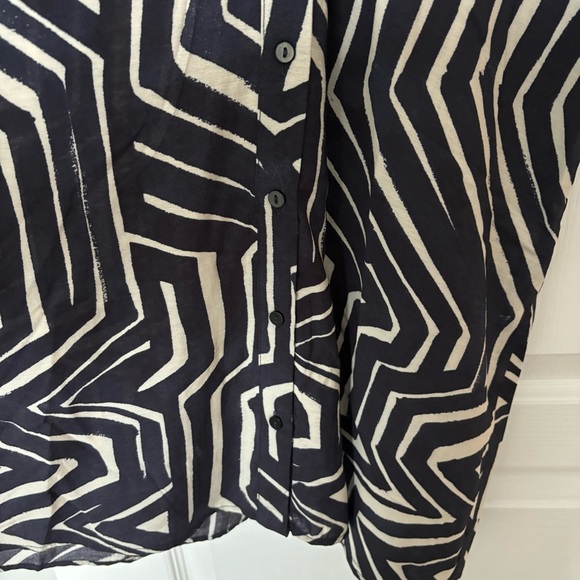 Mango | NWT Shirt Dress, Tropical Print - Size 14 - Picture 8 of 9